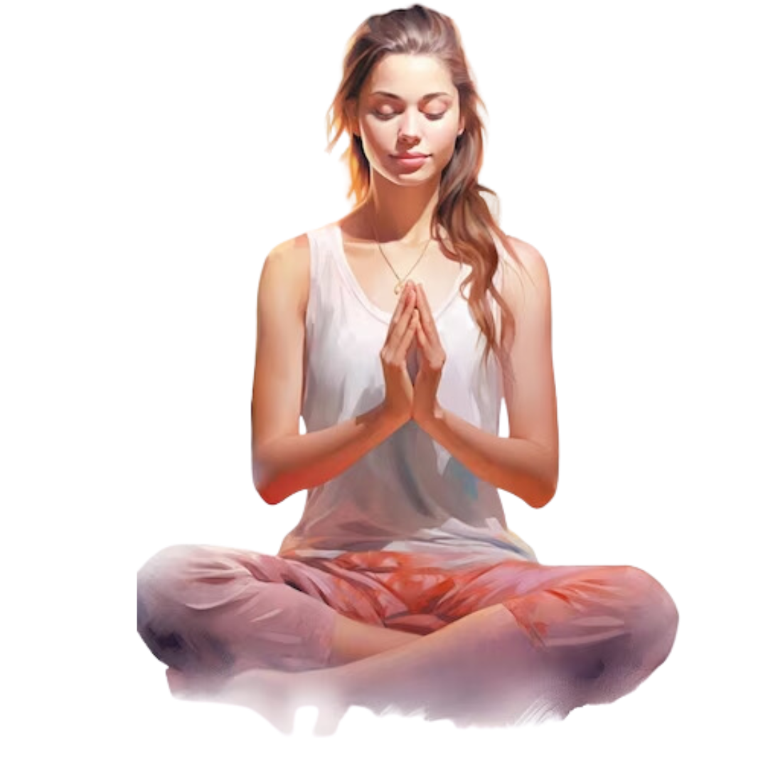 meditating woman